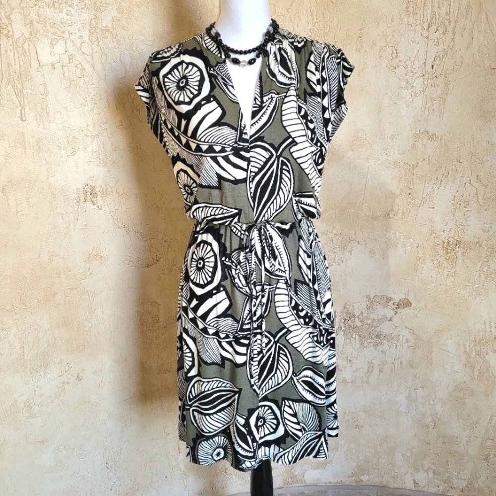 Loft Tropical Print Flip Flop Dress